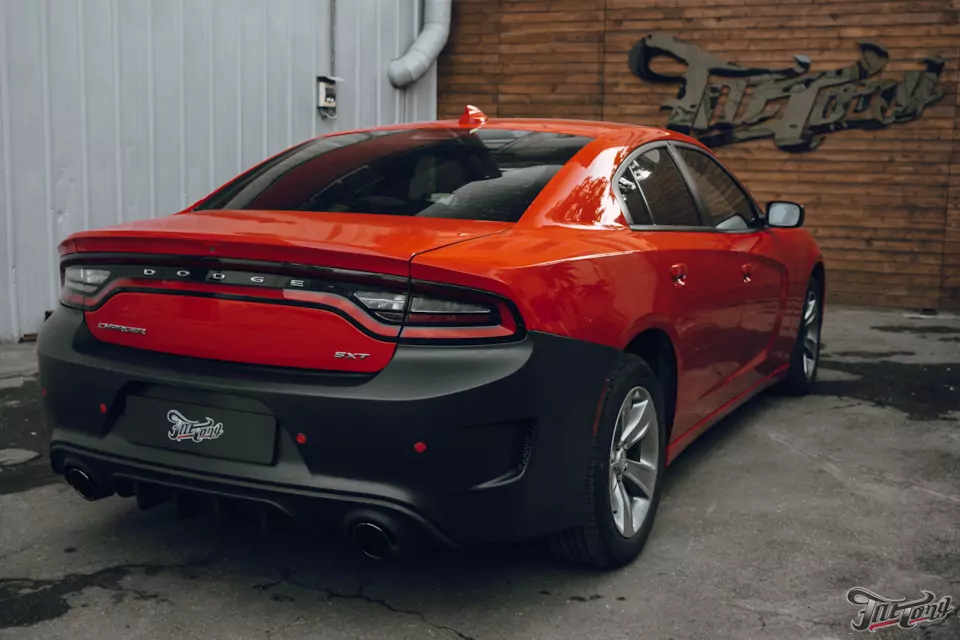 Новая выхлопная система для Dodge Charger 3.6 + установка системы холодного впуска и дросселя с увеличенным диаметром